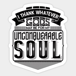 Invictus Unconquerable Soul Sticker